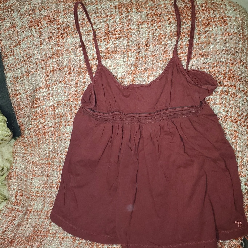 Abercrombie & Fitch tank top burgundy small